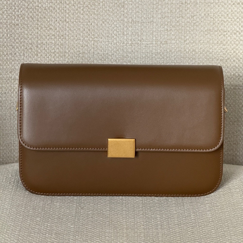 The Curated Brown Leather Crossbody Bag